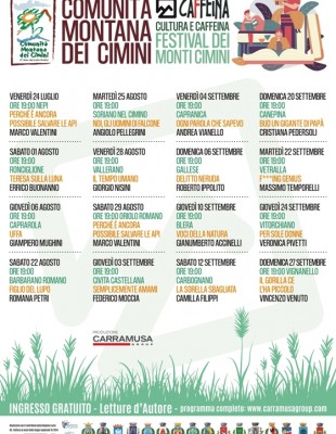 Al via il Festival dei Monti Cimini: cultura e grandi autori  in 16 comuni della Tuscia