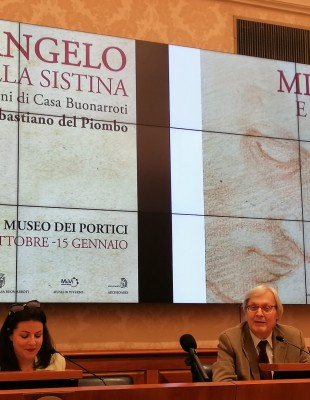 Mostra su Michelangelo, taglio del nastro con il ministro Sangiuliano