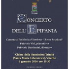 MUSICA – Concerto dell’Epifania della Camerata polifonica Viterbese