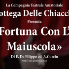TEATRO – “La Fortuna Con L’Effe Maiuscola”, in scena “La bottega Delle Chiacchiere”