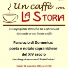 RASSEGNE – “Un caffè con la storia”, protagonista Pancrazio di Domenico