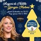 APPUNTAMENTI – Brindisi natalizio con Giorgia Meloni