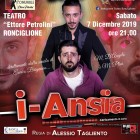 TEATRO – “i-Ansia”, in scena Marco D’Angelo e Manuel Plini